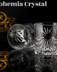 Crystal Whiskey Glasses - Set of 2 Soleil Glass Tumblers (10.7oz)