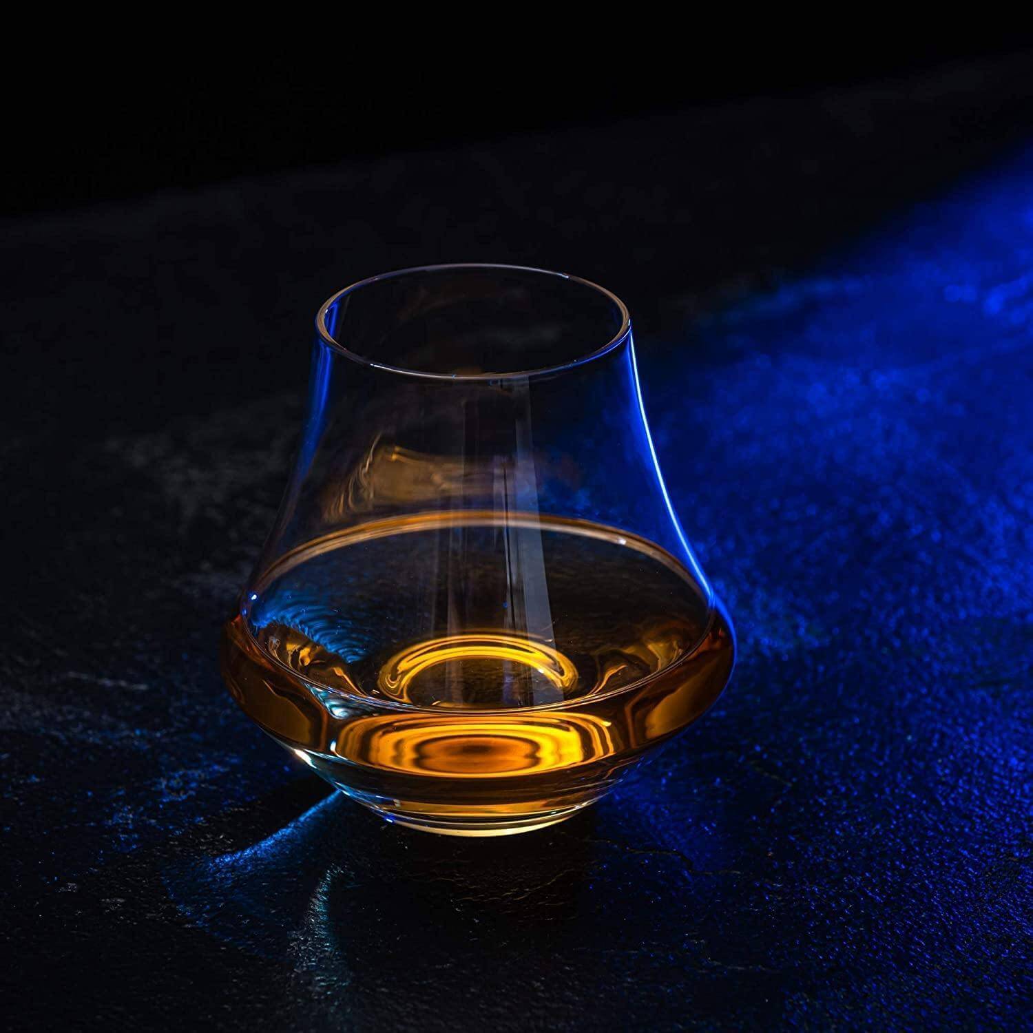 Whiskey Stones &amp; Crystal Nosing Tasting Glass Gift Set