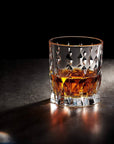 Crystal Whiskey Glasses - Set of 2 Monarch Glass Tumblers (11.5oz)