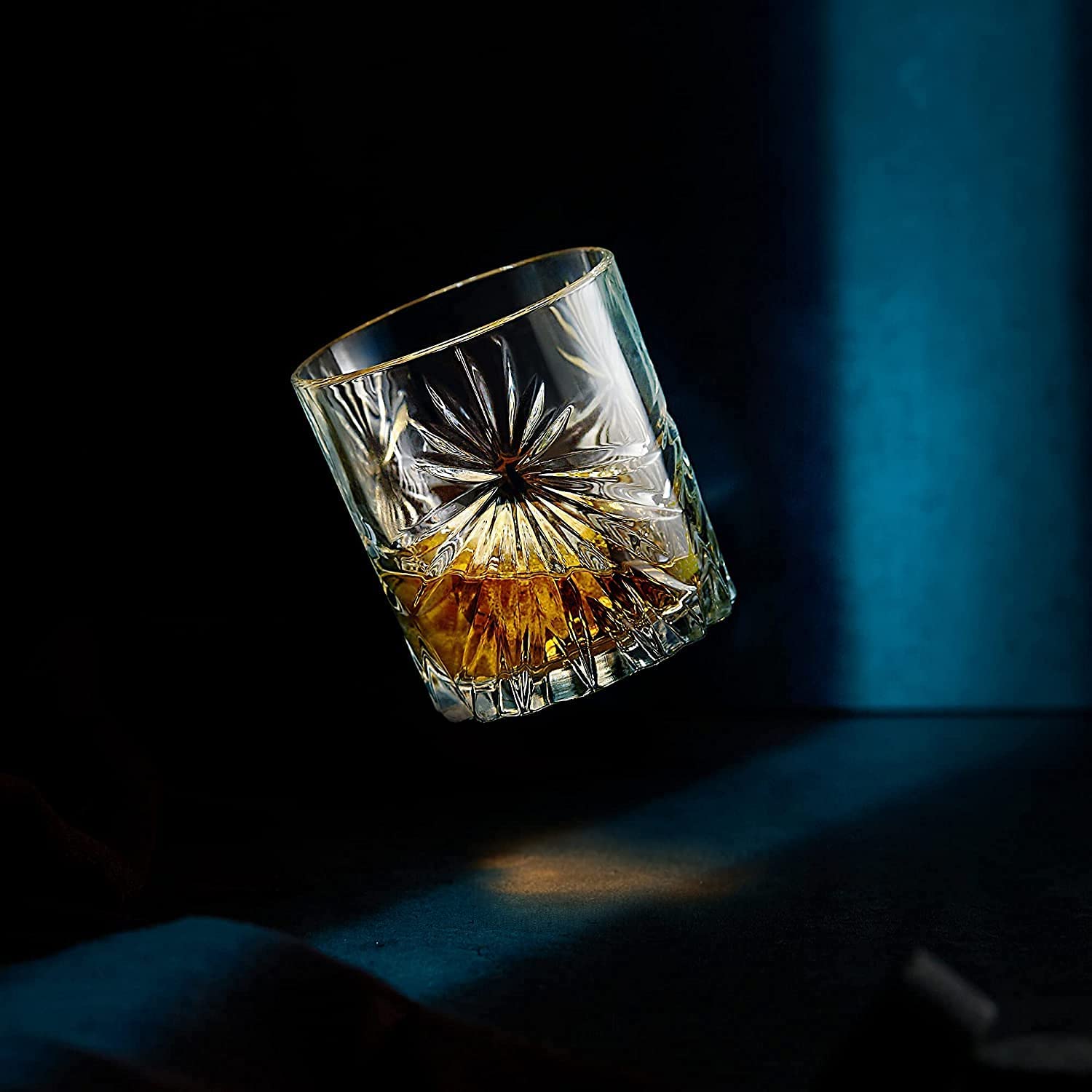 Whiskey Stones &amp; Crystal Glass Gift Set - Soleil Tumbler (11.7oz)