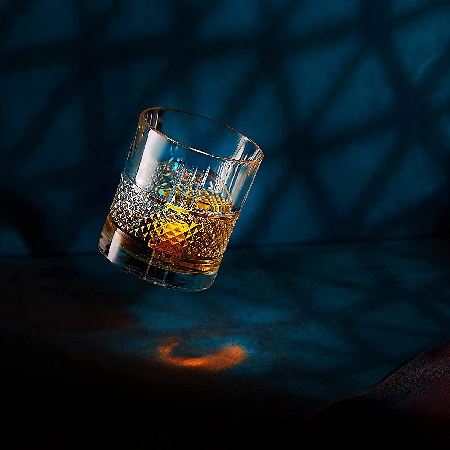 Whiskey Stones &amp; Crystal Glass Gift Set - Reserve Tumbler (11.7oz)