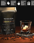 Whiskey Stones & Kentucky Bourbon Barrel Aged Coffee Tasting Gift Set