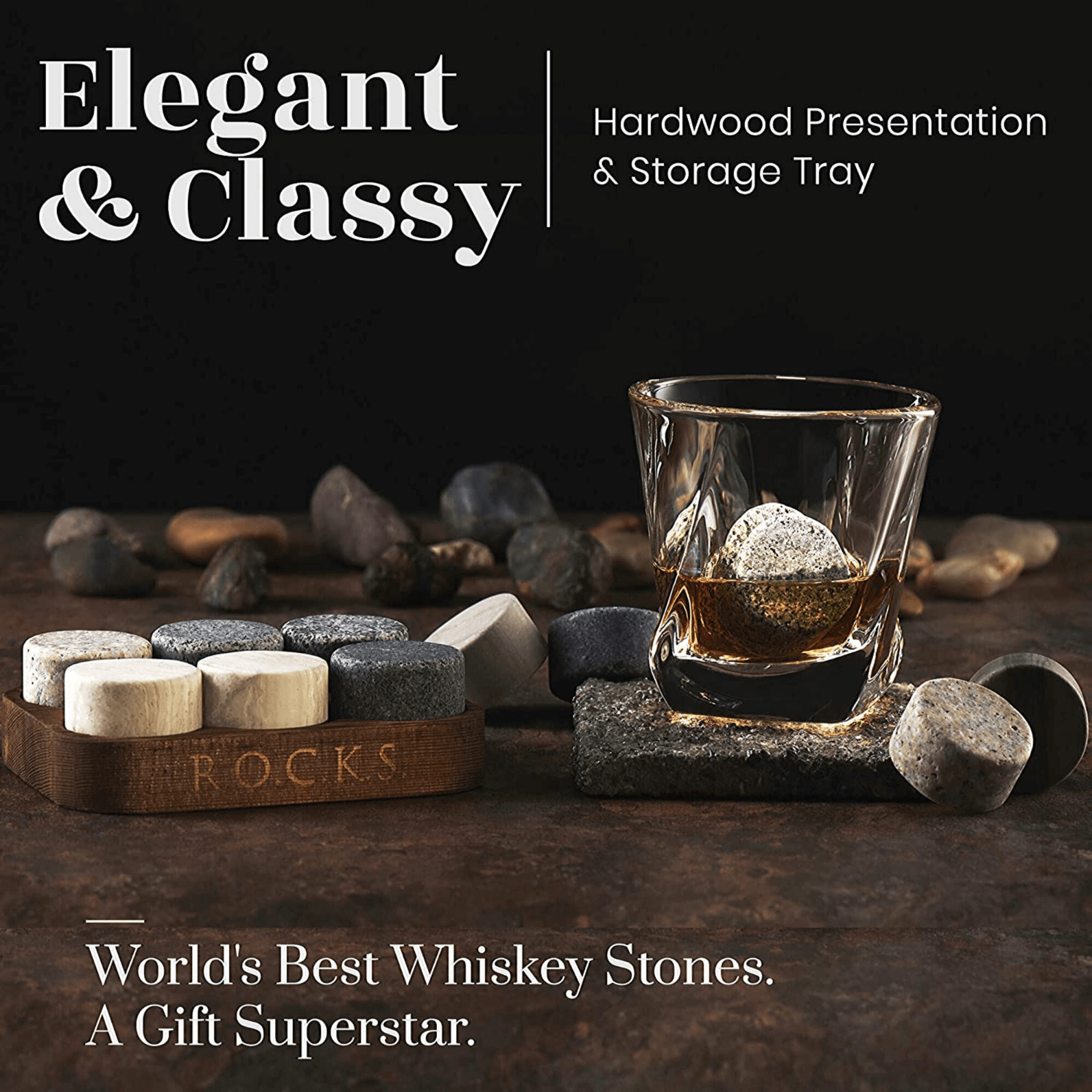 Whiskey Stones &amp; Kentucky Bourbon Barrel Aged Coffee Tasting Gift Set